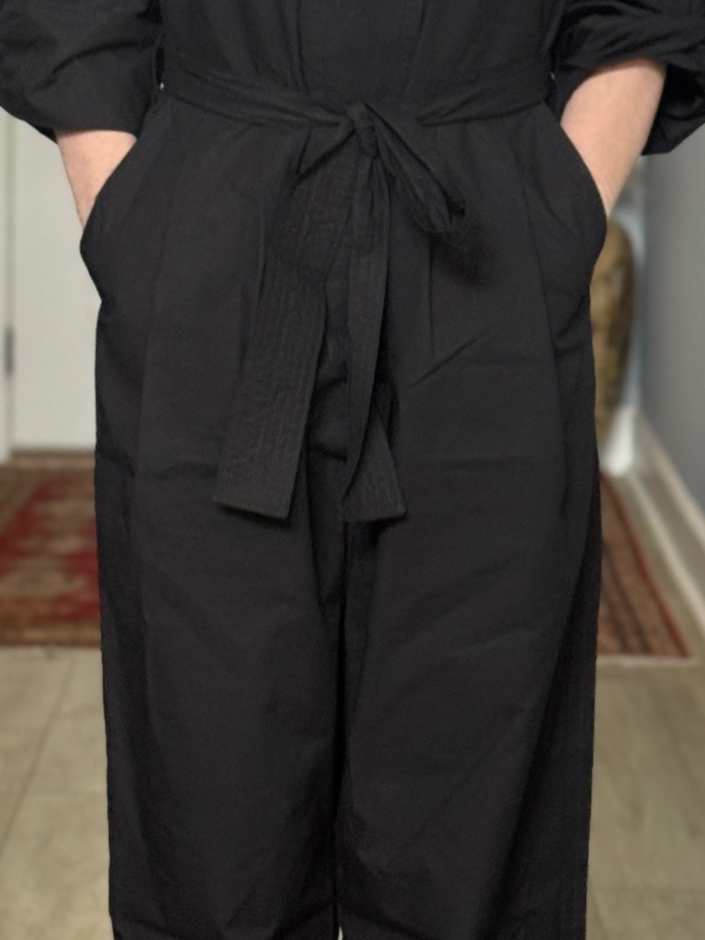 Banana Republic Poplin Jumpsuit in Black NWT - Picture 13 of 16